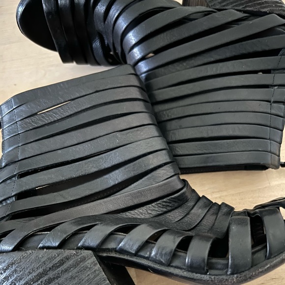 MARSÉLL Coltellone Black Leather Strap Block Heel Shoes Sz 40 - Picture 12 of 12